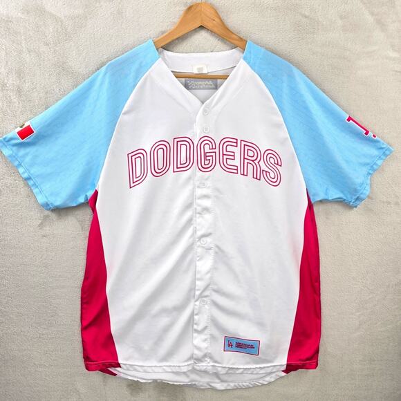 Los Angeles Dodgers Mexican Heritage Night 2023 Jersey Men’s XL White STAINED - Picture 1 of 10